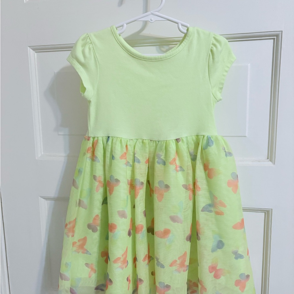 Yellow Butterfly Print Dress